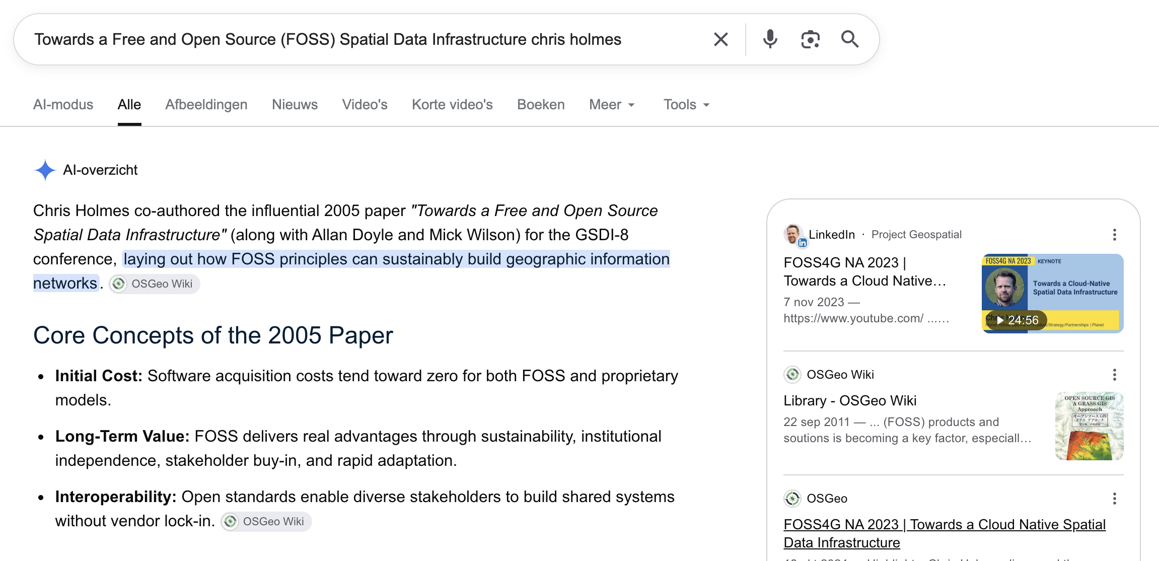 A Google search for the paper, whose AI overview summarizes its core concepts