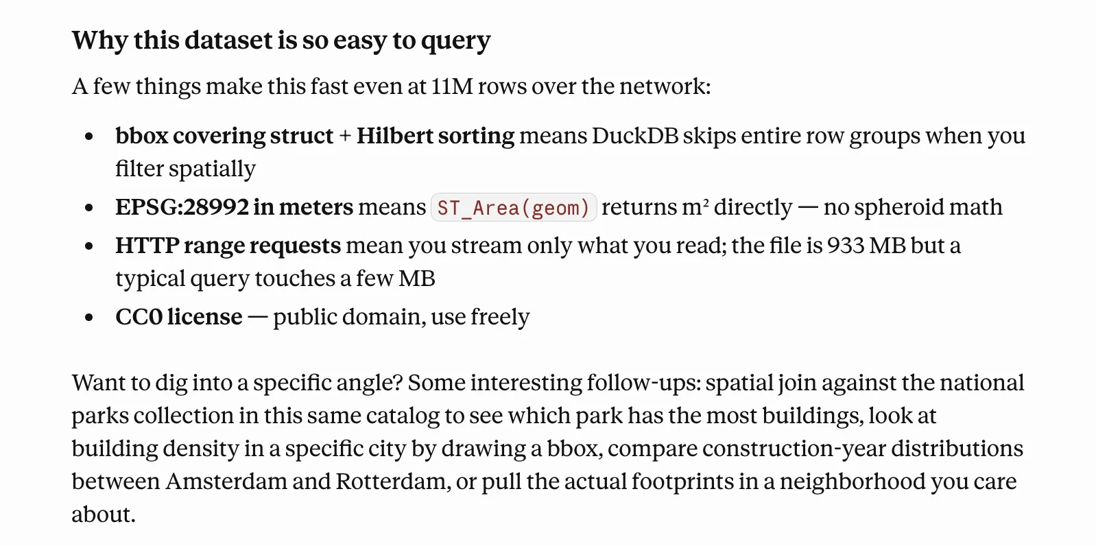 Claude's compliments on dataset formatting and follow-up suggestions